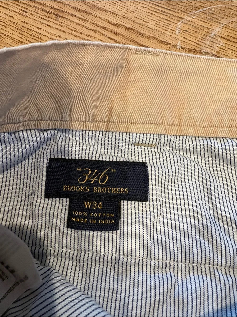 Brooks Brothers Light Beige Flat Front Chino Shorts